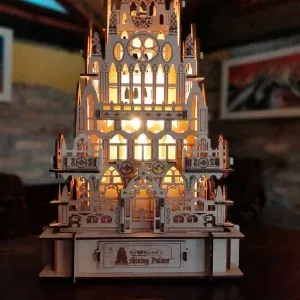 Shining Palace wooden lamp