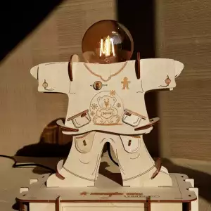 Meeple one wooden lamp
